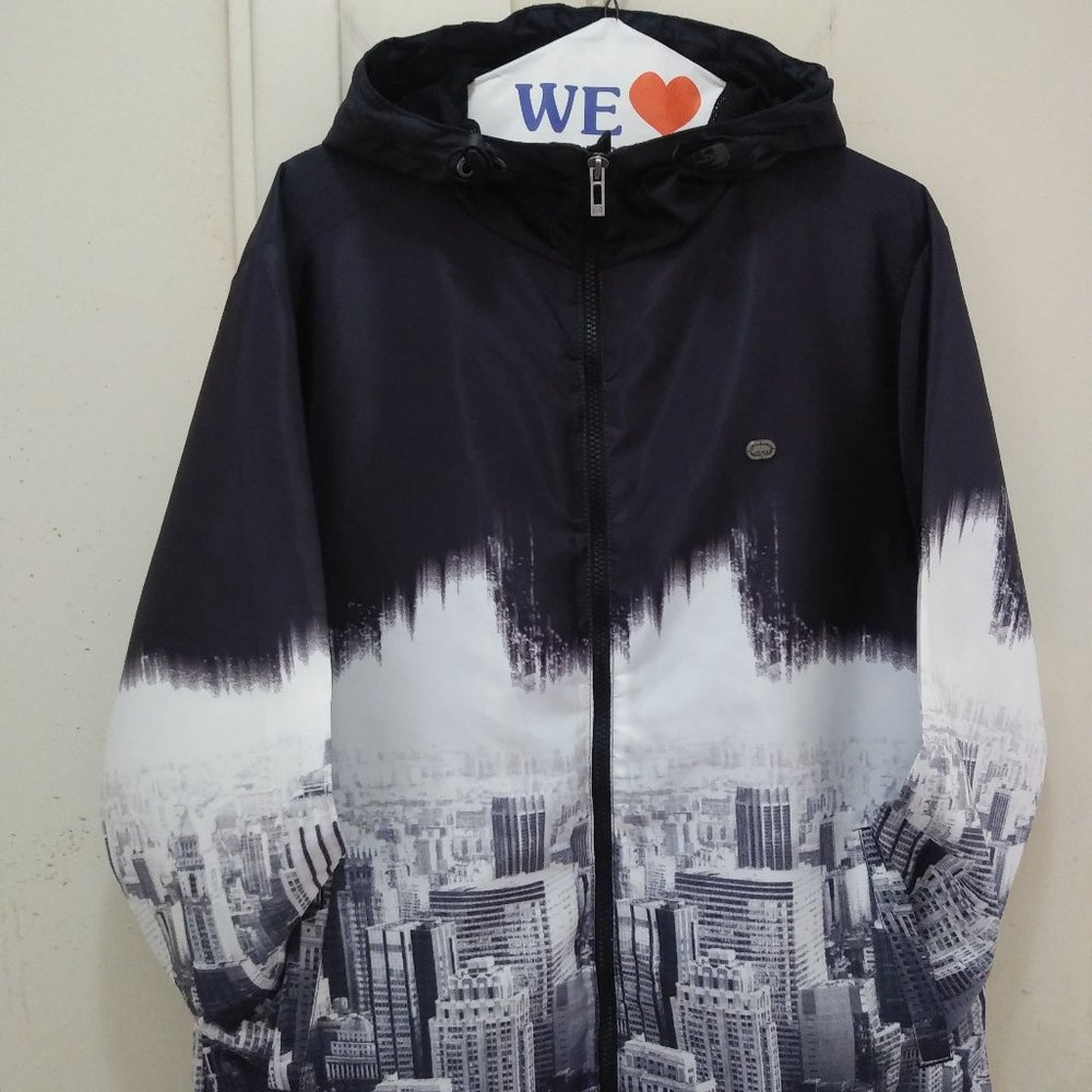 Marc Ecko Full Zip "City Edition" Hooded Light Jacket